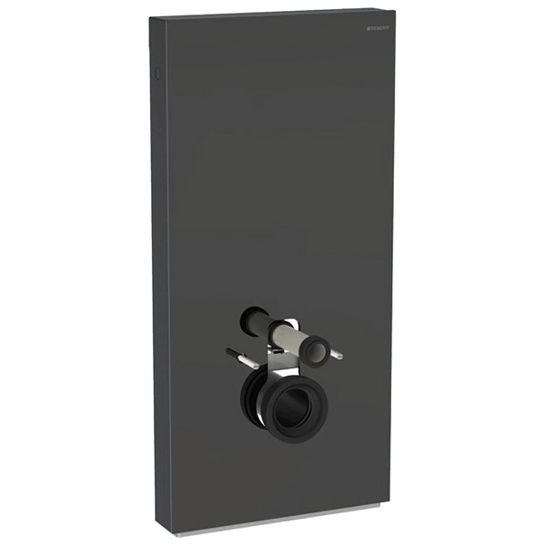 Geberit Monolith Sanitärmodul für Wand-WC 101cm, Glas lava, Aluminium schwarzchrom