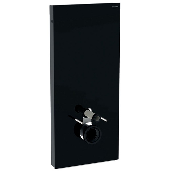 GE Monolith Sanitärmodul für Wand-WC 114cm Glas schwarz, Alu. schwarzchrom