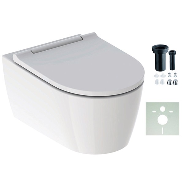 Geberit ONE Set Wand-WC mit WC-Sitz und KeraTect weiß/weiß 500201011