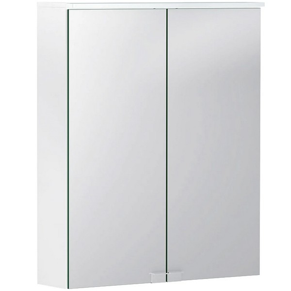 GE Option Basic Spiegelschrank m. Beleuchtung, zwei Türen, 55x67,5x14cm