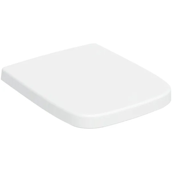 Geberit Renova Plan WC-Sitz, eckiges Design Bef.ob., m.Absenka., Quick Release, weiß