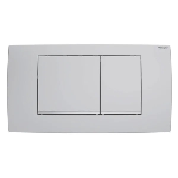 Geberit BetPl. Twinline30, für 2-Mengen-Sp. mattchrom-lackiert, easy-to-clean-besch