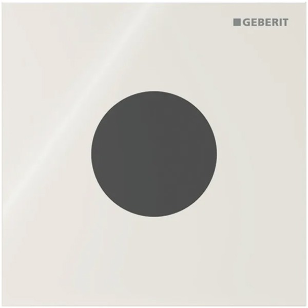 Geberit Typ 40 UR-Strg. m. elektron. Sp-Ausl. Batt.-Betr., Round, Glas, sand-grau