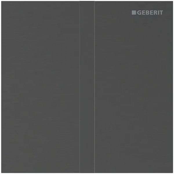 Geberit Typ 40 UR-Strg. m. elektron. Sp-Ausl. Netz.-Betr., Square, schw-chr. gebü./Etc