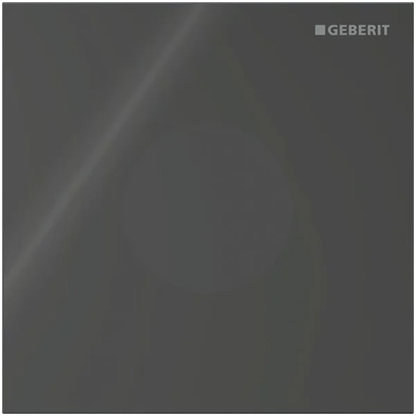 Geberit Typ 40 UR-Strg. m. elektron. Sp-Ausl. Netz.-Betr., Round, Glas schwarz