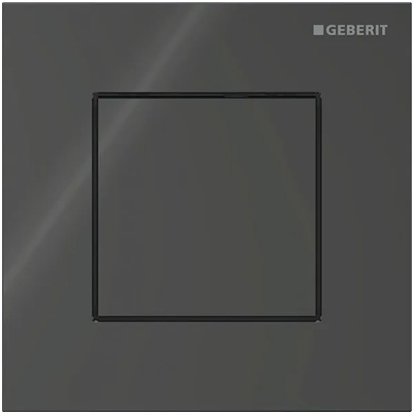 Geberit Typ 40 UR-Strg. mit pneum. Sp-Ausl. Square, Glas schwarz