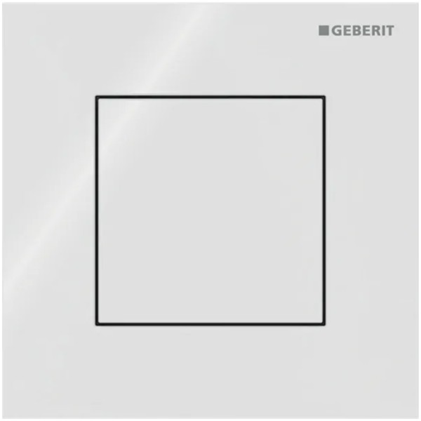 Geberit Typ 40 UR-Strg. mit pneum. Sp-Ausl. Square, Glas, weiß