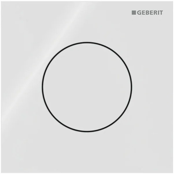 Geberit Typ 40 UR-Strg. mit pneum. Sp-Ausl. Round, Glas, weiß