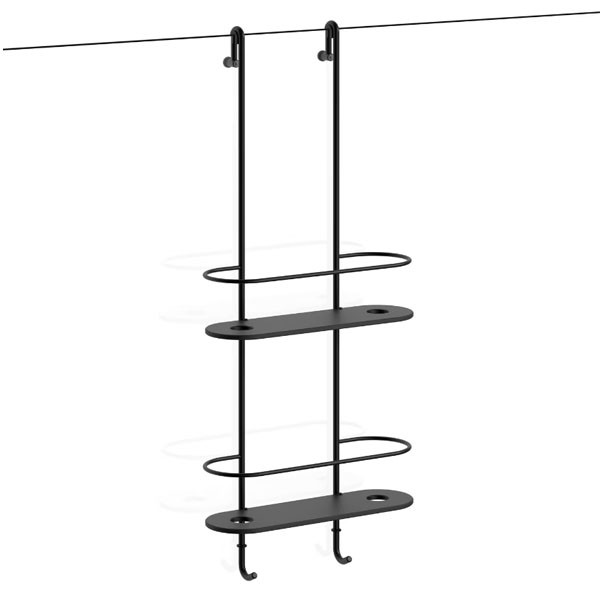 Giese Bodyguard mit Halter für Rasierer schwarz matt Schichtstoff HPL in schwarz