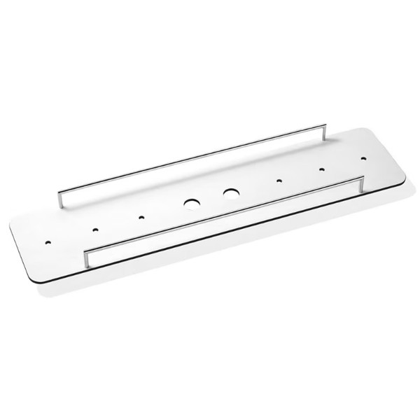 Giese Flatbord Wannenbrücke weiß mit Reling verchromt