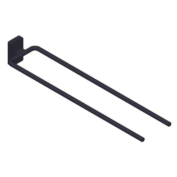 Giese Handtuchhalter doppelt schwarz matt starre Ausführung L: 410 mm