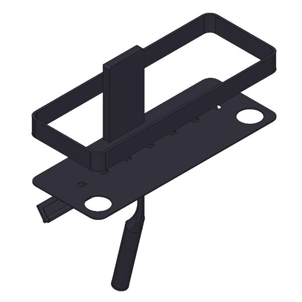 Giese Newport 2 mit Halter für Rasierer und Glasabzieher schwarz matt