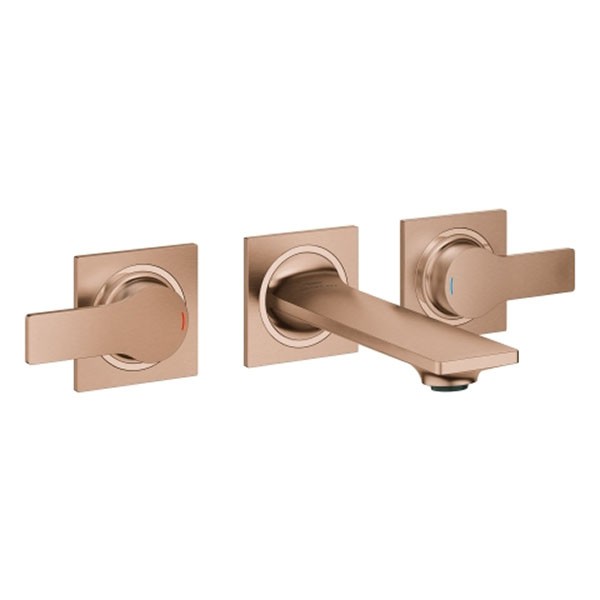 GROHE 3-L-WT-Wandbatterie Allure 20189_2 FMS Ausl. 150mm warm sunset gebürstet