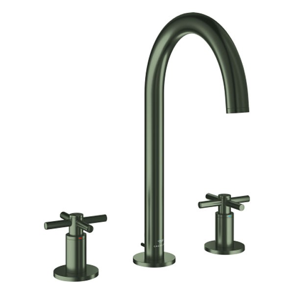 GROHE 3-Loch-WT-Batterie Atrio 20643 Rohrauslauf Kreuz-Griff satin graphite