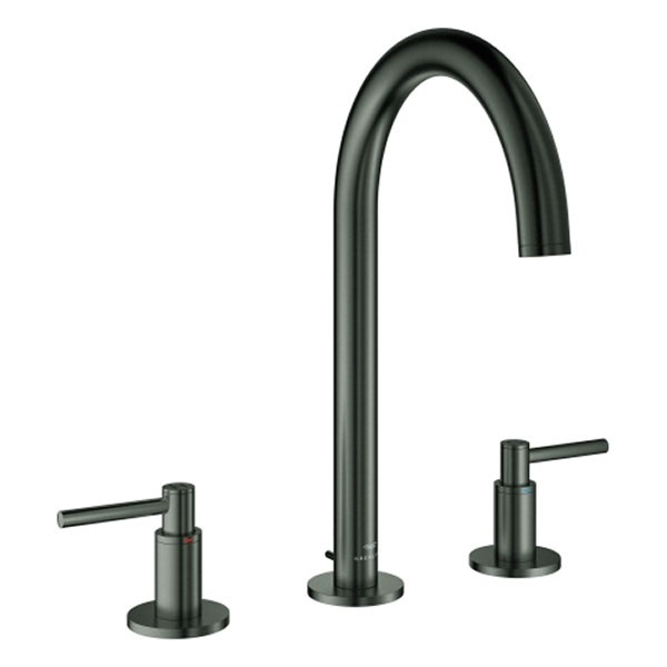 GROHE 3-Loch-WT-Batterie Atrio 20649 Rohrauslauf Hebelgr. hard graphite geb.