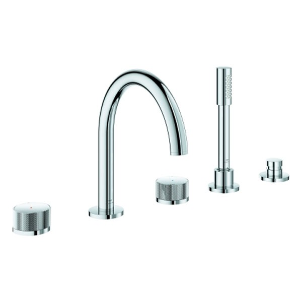 GROHE 5-L-Wannenkombin. Atrio Private C. 25226 Knopfbetätigung chrom