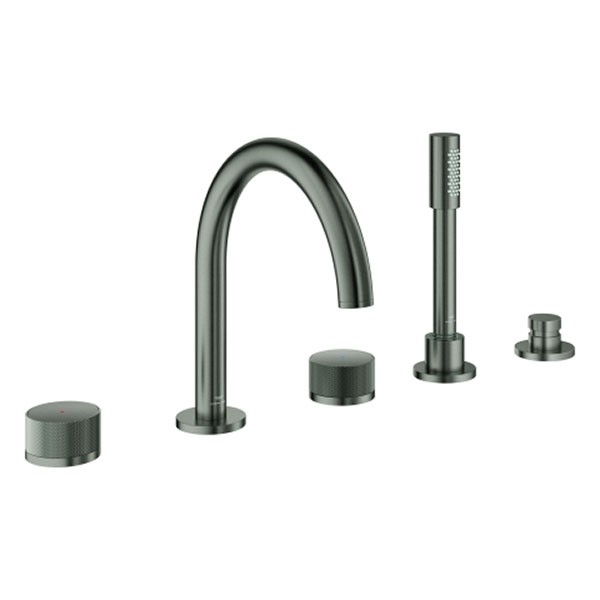 GROHE 5-L-Wannenkombin. Atrio Private C. 25226 Knopfbetätigung hard graphite geb.