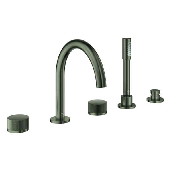 GROHE 5-L-Wannenkombin. Atrio Private C. 25226 Knopfbetätigung satin graphite