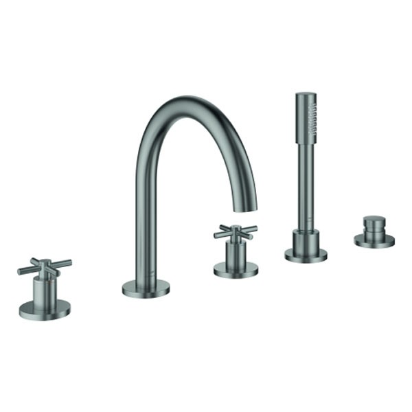 GROHE 5-Loch-Wannen-Kombination Atrio 29408 FMS Kreuz-Griff supersteel