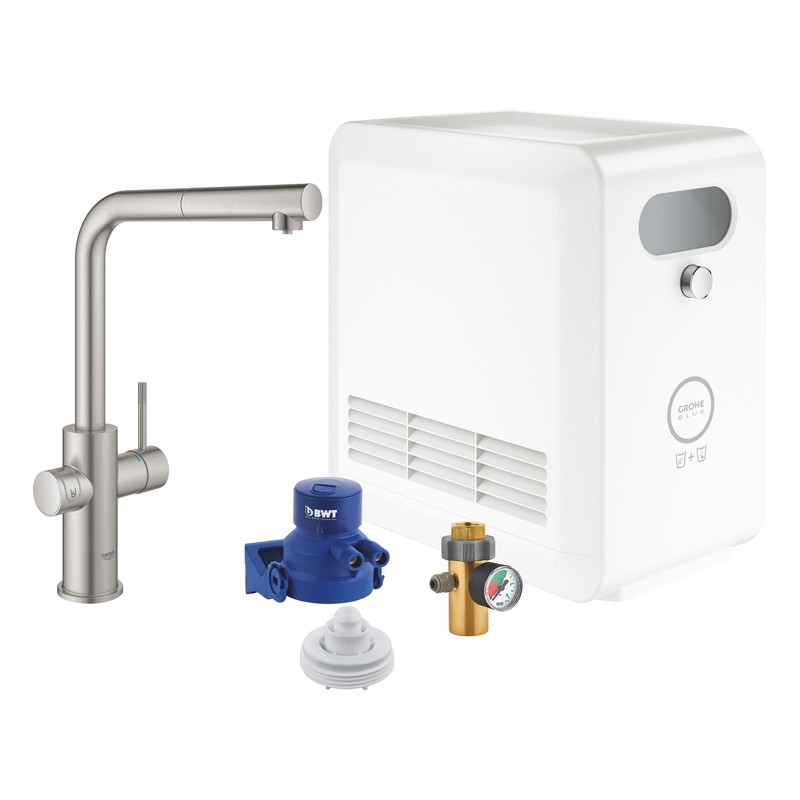 GROHE Blue Professional StarterKit 31326 L-Auslauf azb. Bluetooth/WIFI supersteel