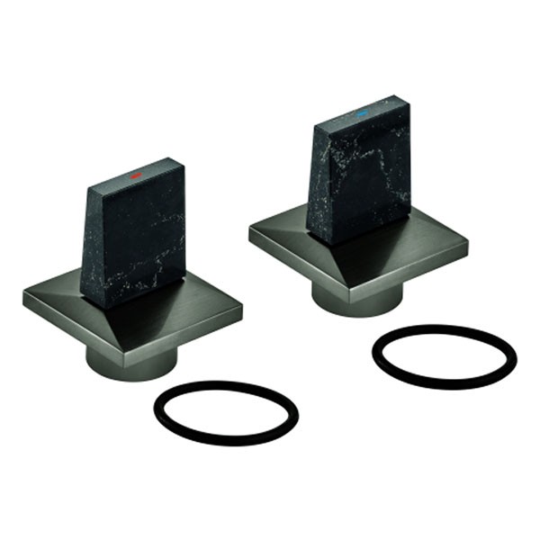 GROHE Griffpaar 101335 Allure Brilliant hard graphite gebürstet