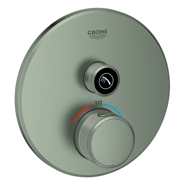 GROHE Thermostat Grohtherm SmartControl 29118 FMS rund 1 ASV satin steel