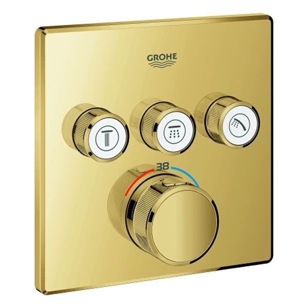 GROHE Thermostat Grohtherm SmartControl 29126 eckig FMS 3 Absperrv. cool sunrise