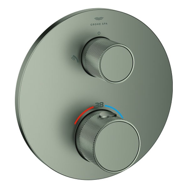 GROHE THM-Brausebatt. Atrio Private C. 24396 2-W-Umst. Knopfbetät. satin steel