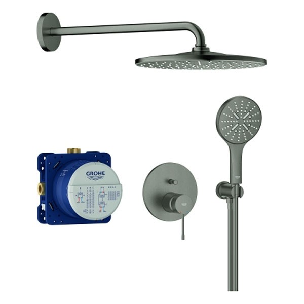 GROHE UP-Duschsystem Essence 25287 2 WU KB RSH Mono 310 hard graphite gebürstet