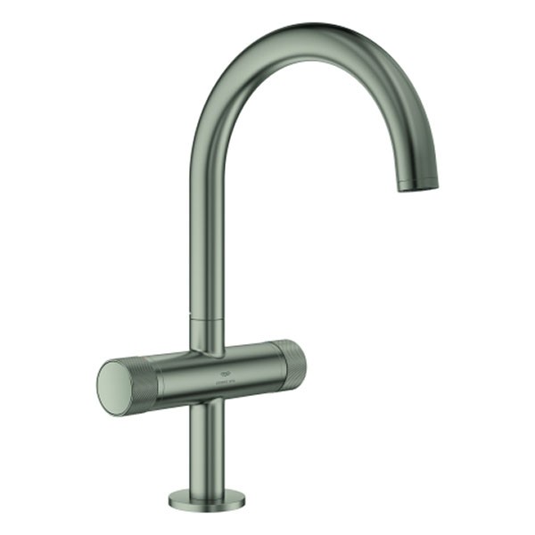 GROHE WT-Einlochbatt. Atrio Private C. 21138 L-Size Knopfbetätigung satin steel