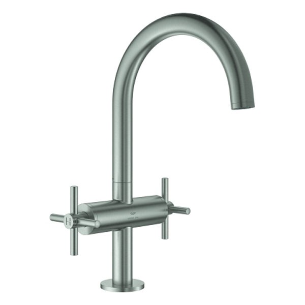 GROHE WT-Einlochbatterie Atrio 21144 DN15 L-Size Kreuz-Griff supersteel