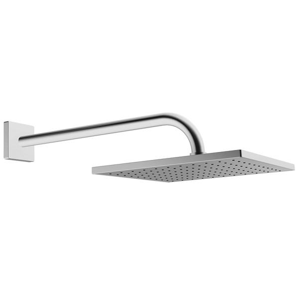 Hansa Kopfbrause quadratisch 250x250, mit Brausearm, Hansaviva 0418 verchromt
