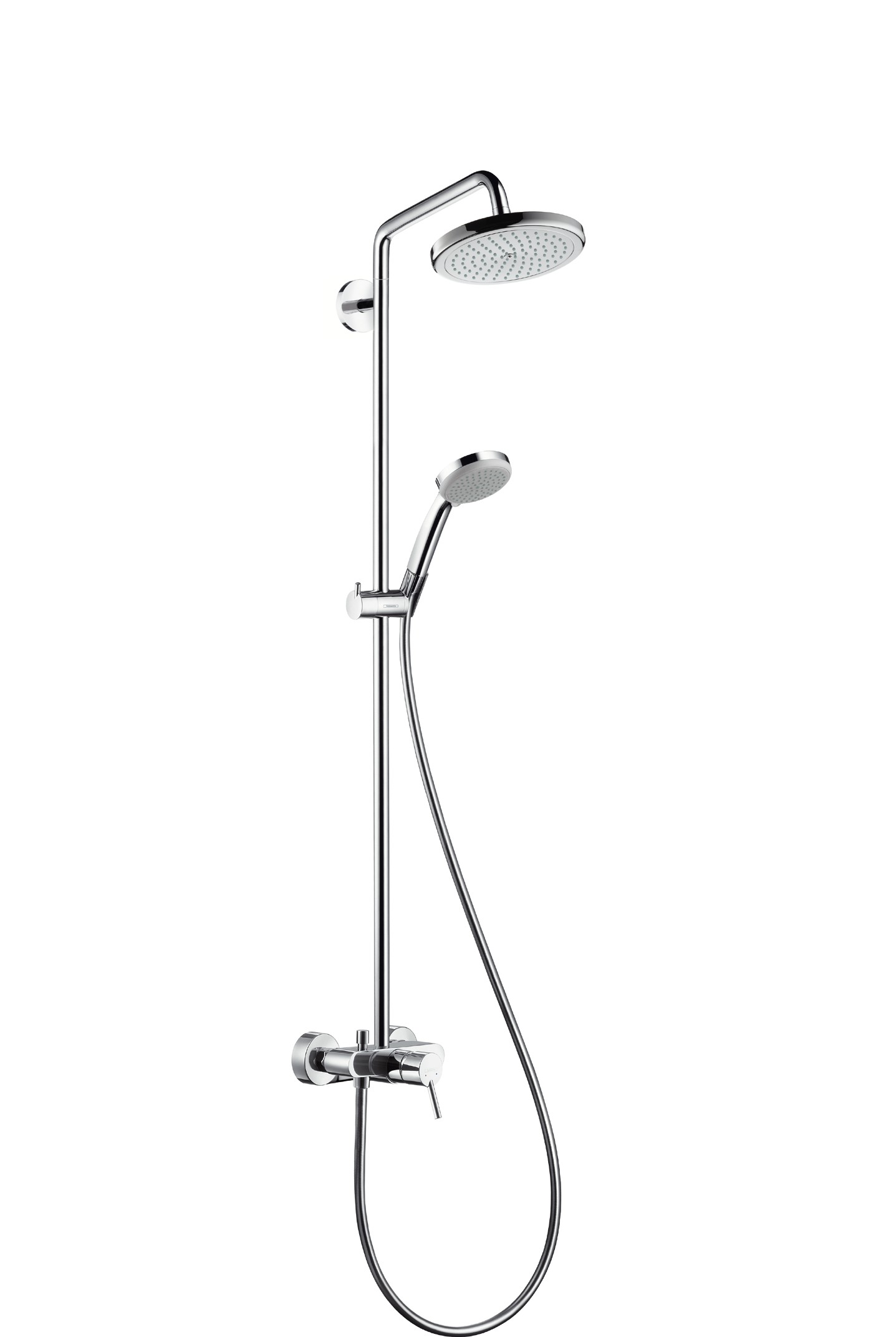 HG Showerpipe Croma 220 für Dusche chrom mit Brausenmischer