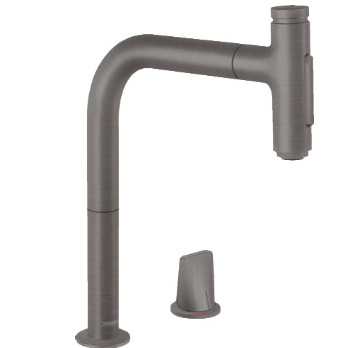 Hansgrohe 2-L.Spültischmischer 200 Select 2jet sBox Ausziehbrause M7120-H200 Brushed Black