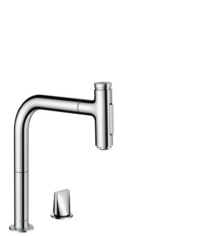 Hansgrohe 2-Loch SPTM 200 Metris Select M71 Ausziehbrause 2jet chrom