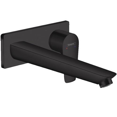 Hansgrohe Talis E 2-Loch Waschtischmischer Unterputz F-Set mattschwarz langer Auslauf