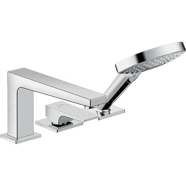 Hansgrohe 3-Loch Wannenmischer Metropol F-Set chrom Wannenrandmontage