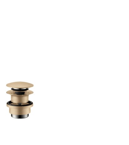Hansgrohe Ablaufventil push-open DN32 brushed bronze mit Überlaufloch
