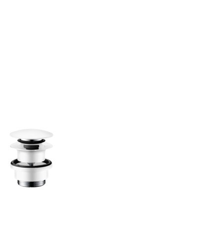 Hansgrohe Ablaufventil push-open DN32 mattweiss mit Überlaufloch