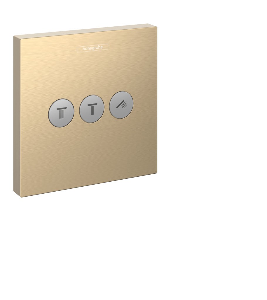 Hansgrohe Absperrventil Unterputz ShowerSelect Fertigset 3 Verbraucher brushed bronze
