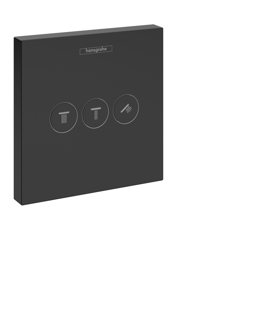 Hansgrohe Absperrventil Unterputz ShowerSelect Fertigset 3 Verbraucher mattschwarz