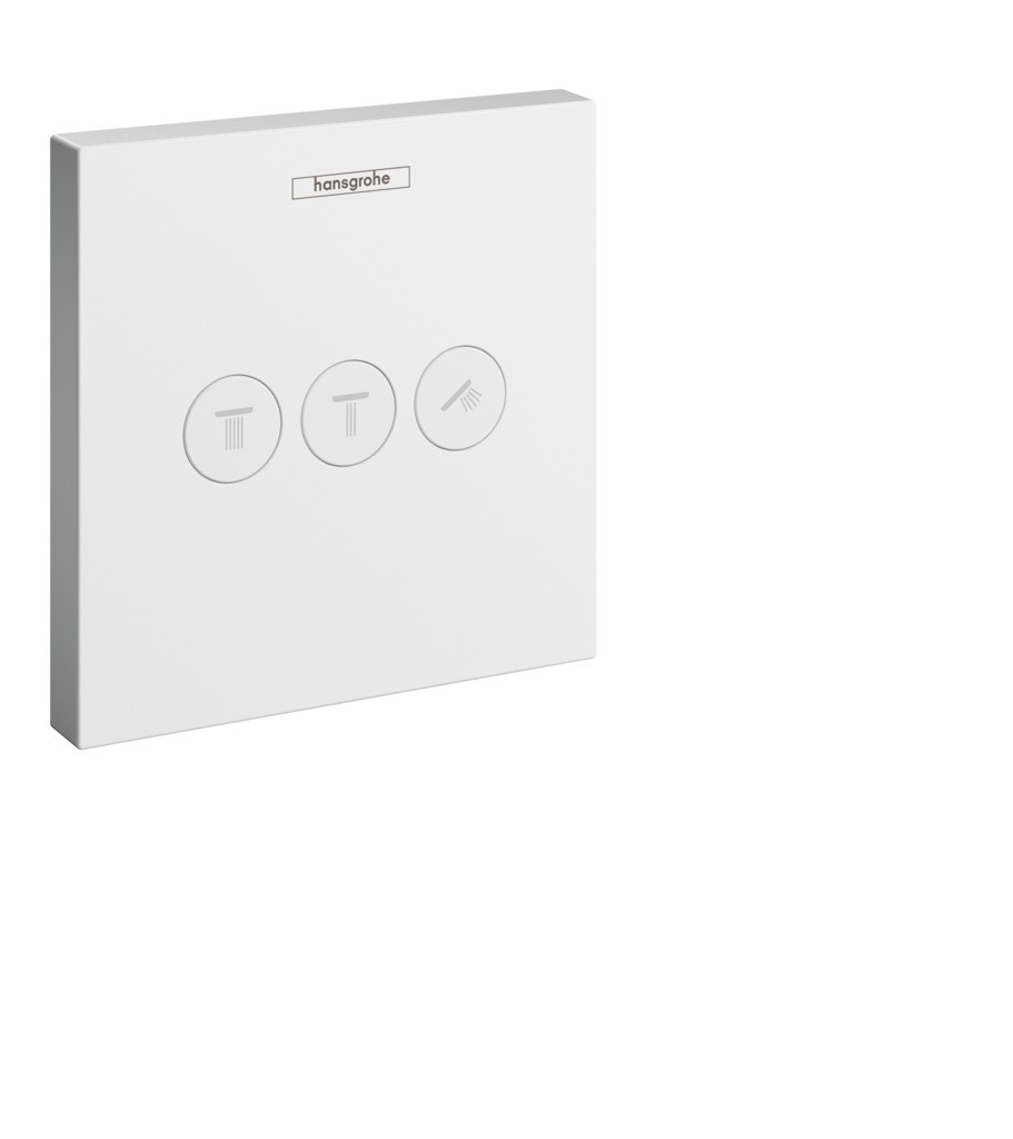 Hansgrohe Absperrventil Unterputz ShowerSelect Fertigset 3 Verbraucher mattweiss