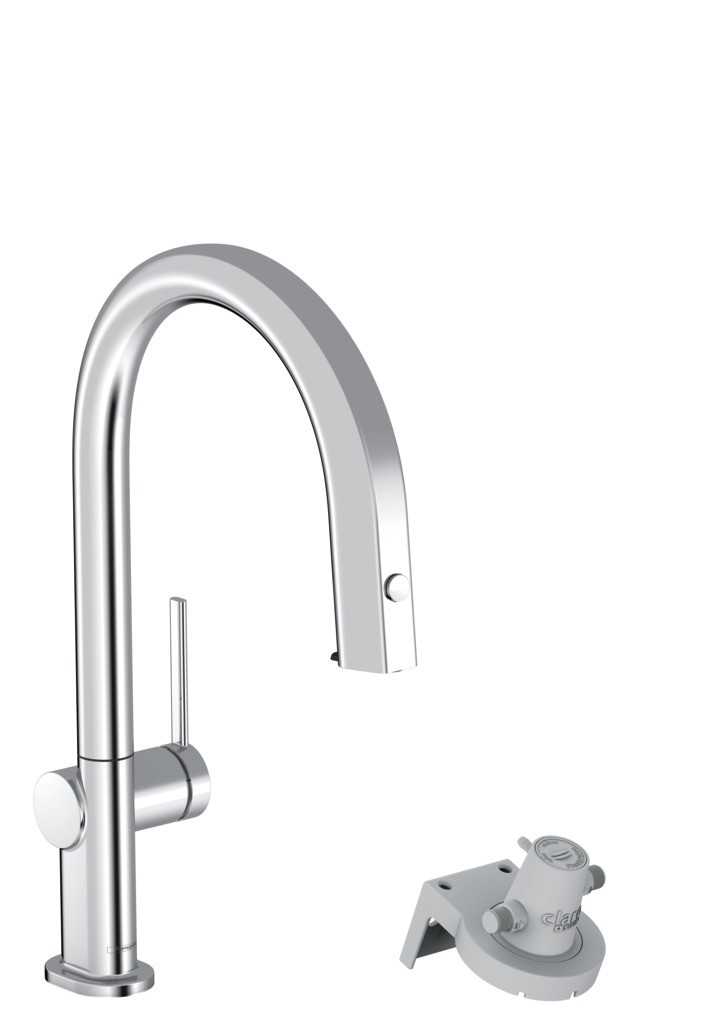 Hansgrohe Aqittura M91 FilterSystem 210, Ausziehauslauf, 1jet, sBox Chrom