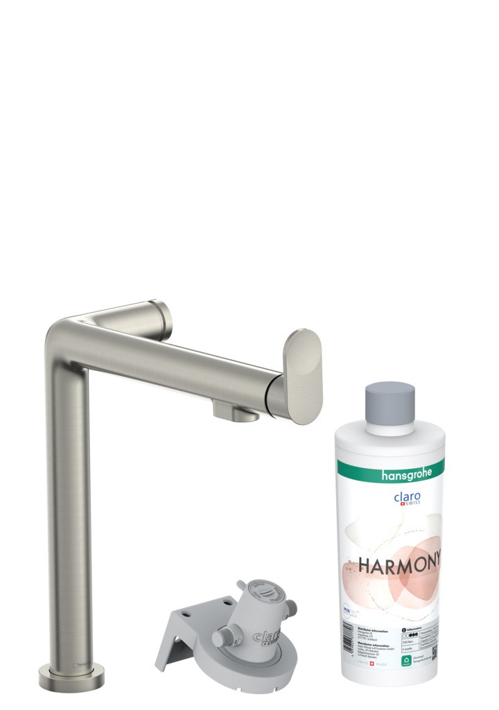 Hansgrohe Aqittura M91 FilterSystem 240, 1jet, Starter Set Edelstahl Finish