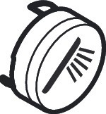 Hansgrohe Druckknopf Symbol Handbrause weiss  