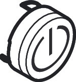 Hansgrohe Druckknopf Symbol ON/OFF schwarz  