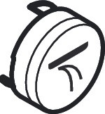Hansgrohe Druckknopf Symbol Schwallbrause schwarz
