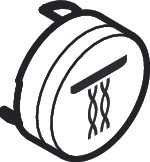 Hansgrohe Druckknopf Symbol Whirl weiss  