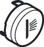 Hansgrohe Durckknopf Symbol Seitenbrause weiss  
