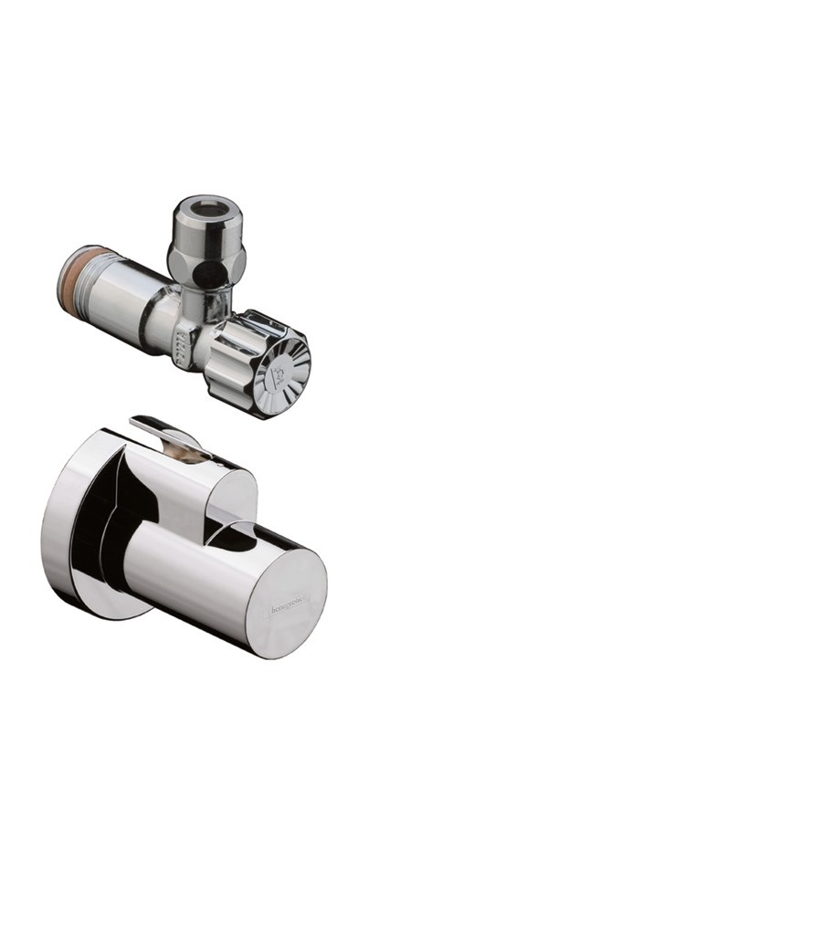 Hansgrohe Eckventil mit Schuber Abgang G 3/8 Edelstahl Optic